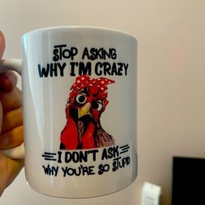 Funny rooster mug